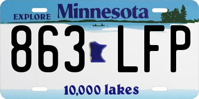 MN license plate 863LFP