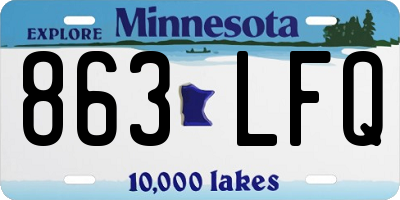 MN license plate 863LFQ