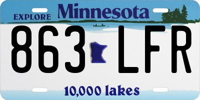 MN license plate 863LFR