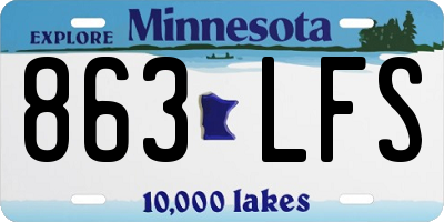 MN license plate 863LFS