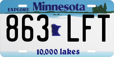 MN license plate 863LFT