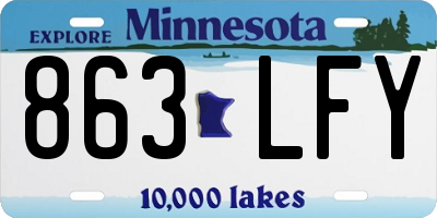 MN license plate 863LFY