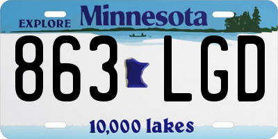 MN license plate 863LGD