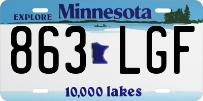 MN license plate 863LGF