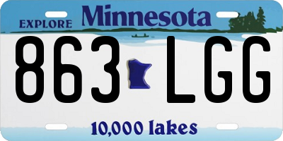 MN license plate 863LGG