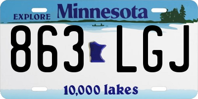 MN license plate 863LGJ