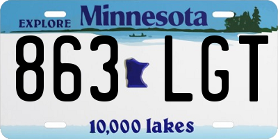 MN license plate 863LGT
