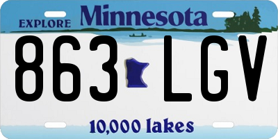 MN license plate 863LGV