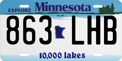 MN license plate 863LHB