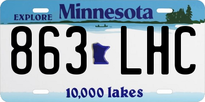 MN license plate 863LHC