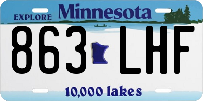 MN license plate 863LHF