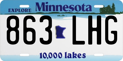 MN license plate 863LHG