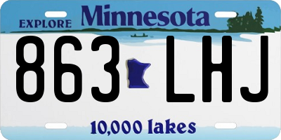 MN license plate 863LHJ