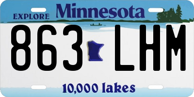 MN license plate 863LHM