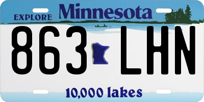 MN license plate 863LHN