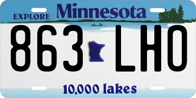 MN license plate 863LHO