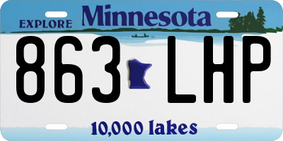 MN license plate 863LHP