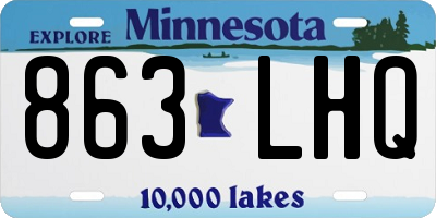 MN license plate 863LHQ