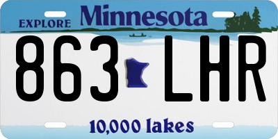 MN license plate 863LHR