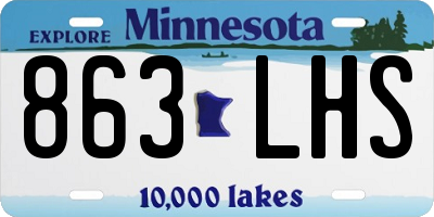 MN license plate 863LHS