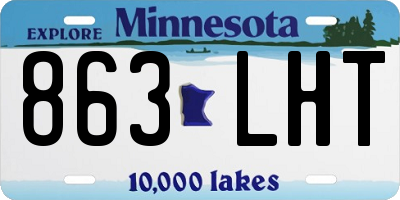 MN license plate 863LHT