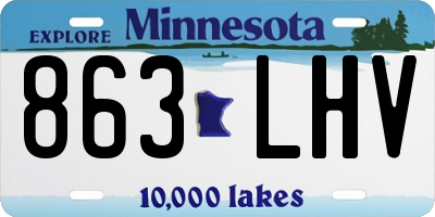 MN license plate 863LHV