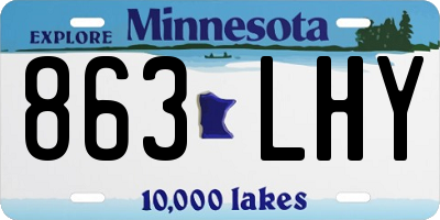 MN license plate 863LHY