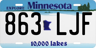 MN license plate 863LJF