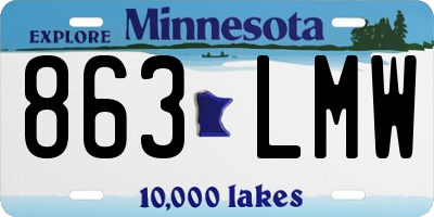 MN license plate 863LMW