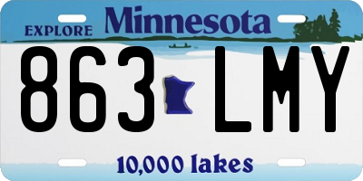 MN license plate 863LMY