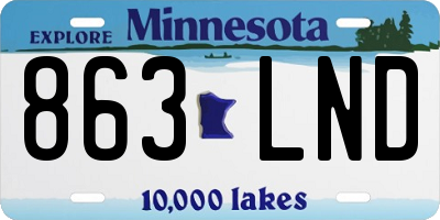 MN license plate 863LND