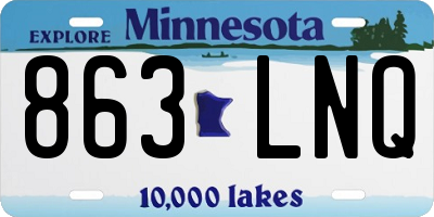 MN license plate 863LNQ