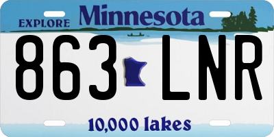 MN license plate 863LNR