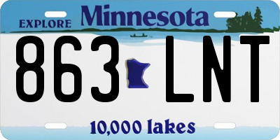 MN license plate 863LNT