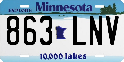 MN license plate 863LNV