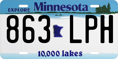 MN license plate 863LPH
