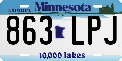MN license plate 863LPJ