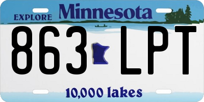 MN license plate 863LPT