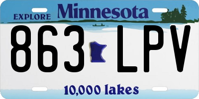 MN license plate 863LPV