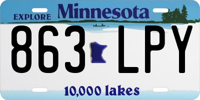 MN license plate 863LPY