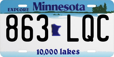 MN license plate 863LQC
