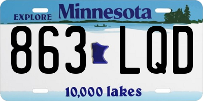 MN license plate 863LQD
