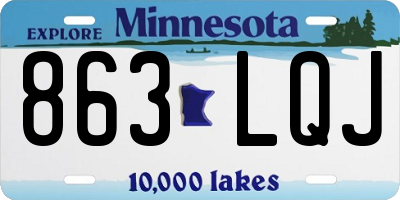 MN license plate 863LQJ