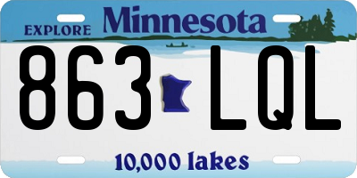 MN license plate 863LQL