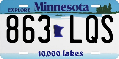 MN license plate 863LQS