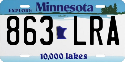 MN license plate 863LRA
