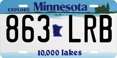MN license plate 863LRB