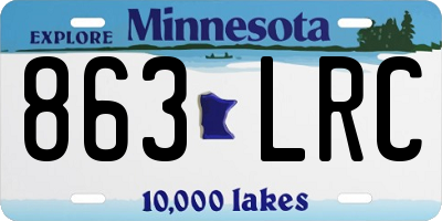 MN license plate 863LRC