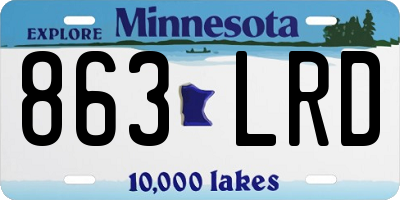 MN license plate 863LRD