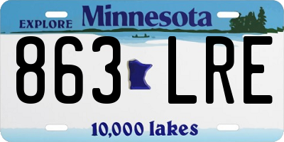 MN license plate 863LRE